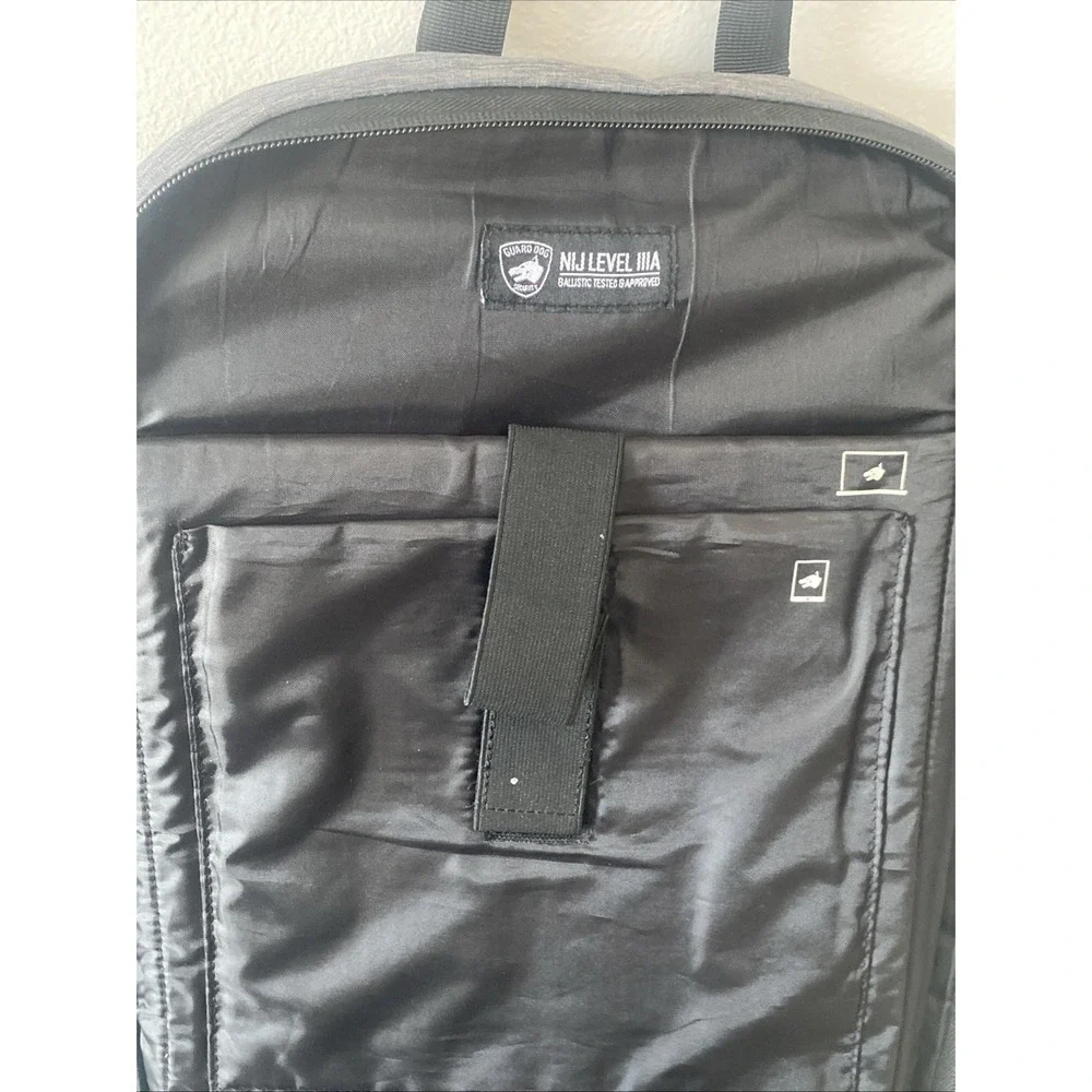 Guard Dog Security ProShield Smart Bulletproof Gray Backpack 27L